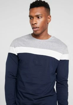 Pier One Camiseta De Manga Larga - Grey/dark Blue, Hombre -Pier One Comercio fe00904878e347c082c5811f3750ffa3