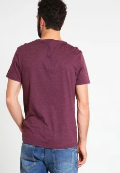 Pier One Hombre Camiseta Básica - Bordeaux Melange -Pier One Comercio ffd7bb5710514686b94257423824e5e6